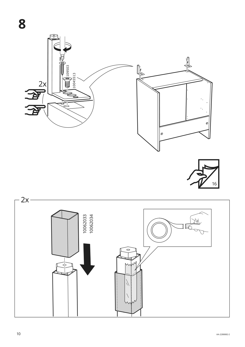 Assembly instructions for IKEA Enhet base cb f sink w shelf gray | Page 10 - IKEA ENHET bathroom 894.408.78