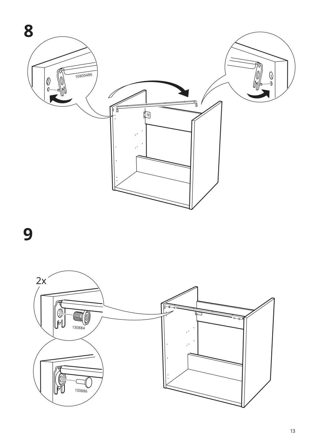 Assembly instructions for IKEA Enhet base cb f sink w shelf gray | Page 13 - IKEA ENHET / TVÄLLEN sink cabinet with 2 doors 594.378.82