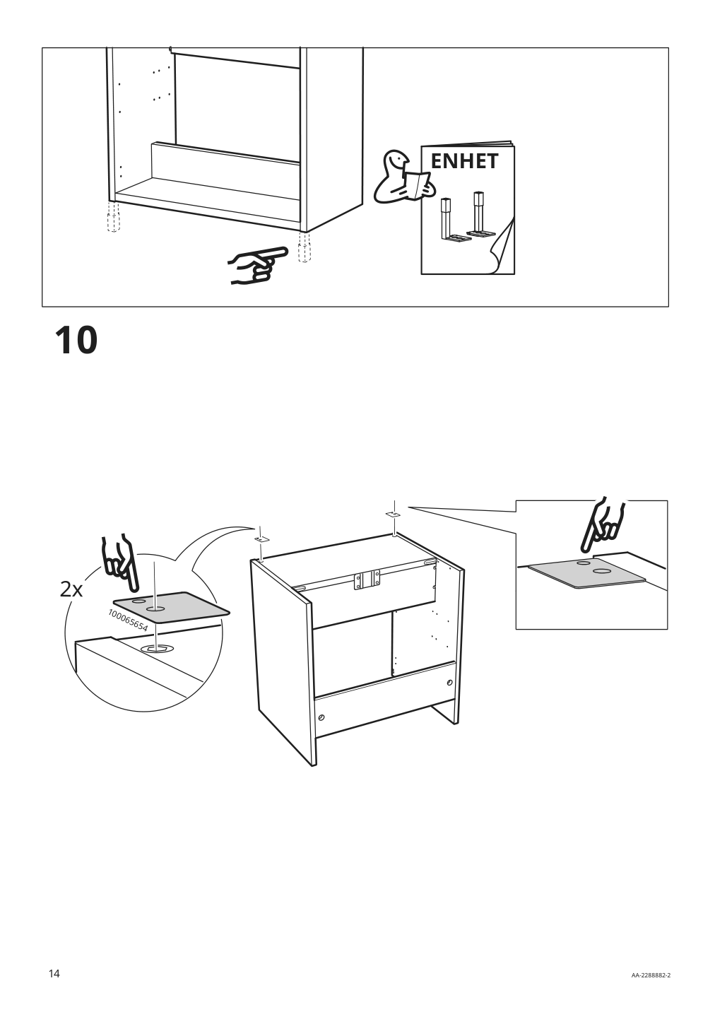 Assembly instructions for IKEA Enhet base cb f sink w shelf gray | Page 14 - IKEA ENHET bathroom 894.408.78