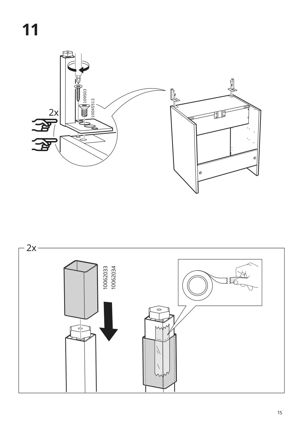 Assembly instructions for IKEA Enhet base cb f sink w shelf gray | Page 15 - IKEA ENHET bathroom 994.409.10