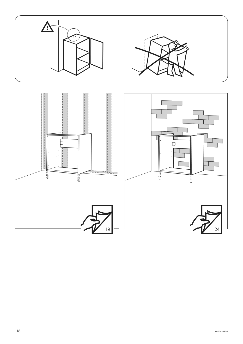 Assembly instructions for IKEA Enhet base cb f sink w shelf gray | Page 18 - IKEA ENHET bathroom 094.409.00