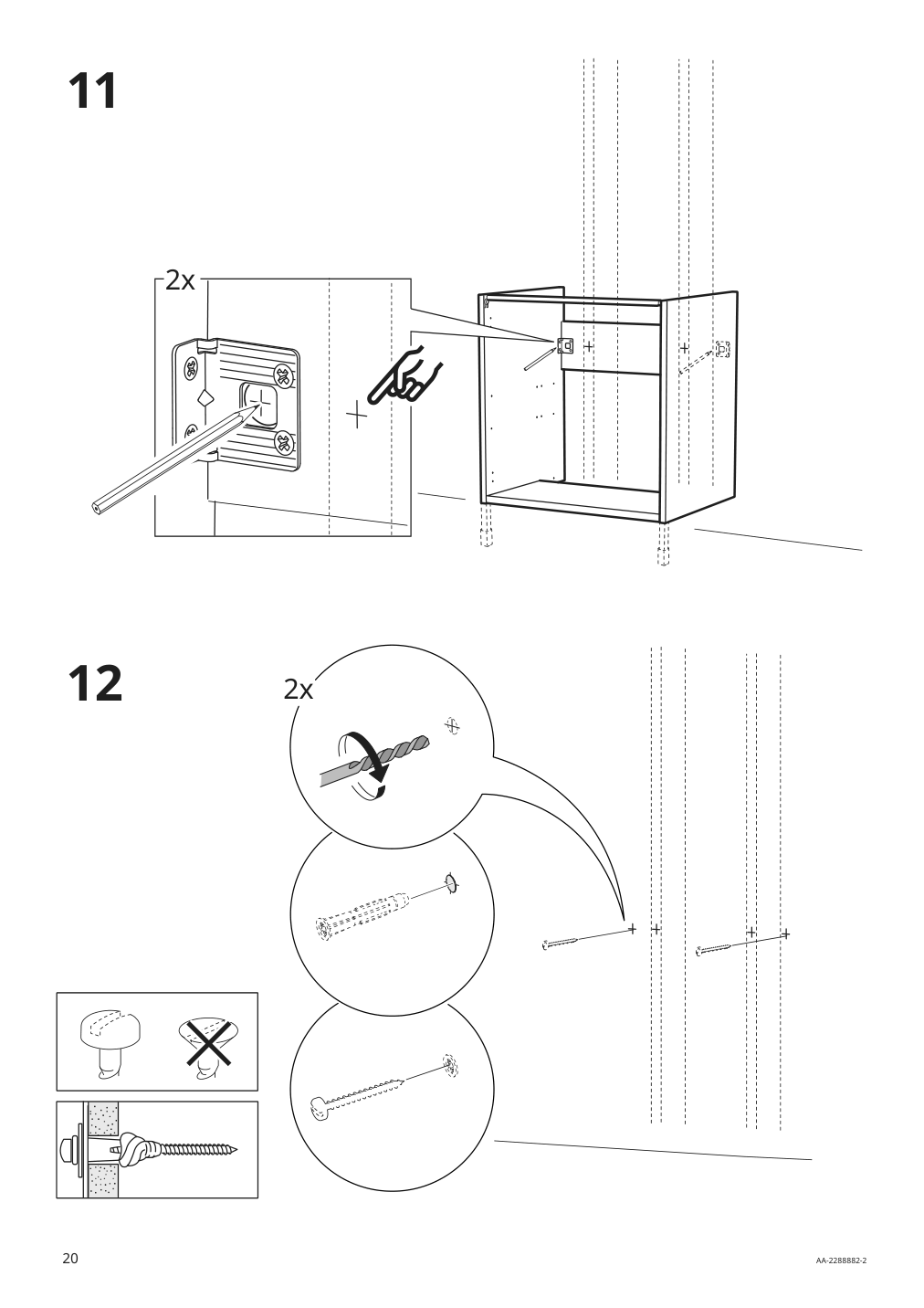 Assembly instructions for IKEA Enhet base cb f sink w shelf gray | Page 20 - IKEA ENHET bathroom 994.409.05