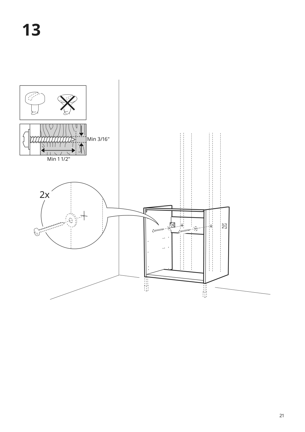 Assembly instructions for IKEA Enhet base cb f sink w shelf gray | Page 21 - IKEA ENHET bathroom 094.409.00