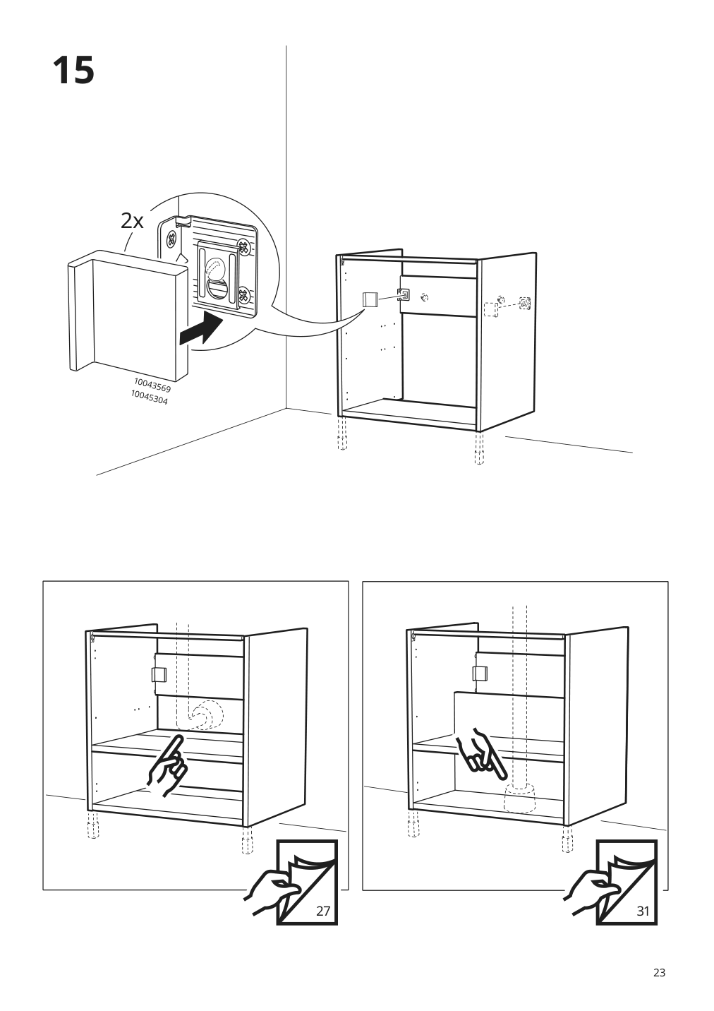 Assembly instructions for IKEA Enhet base cb f sink w shelf gray | Page 23 - IKEA ENHET bathroom 094.409.00