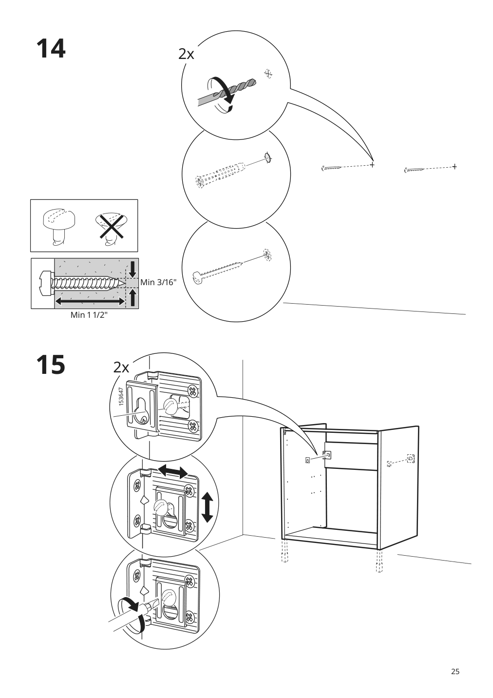 Assembly instructions for IKEA Enhet base cb f sink w shelf gray | Page 25 - IKEA ENHET / TVÄLLEN sink cabinet with 2 doors 594.378.82