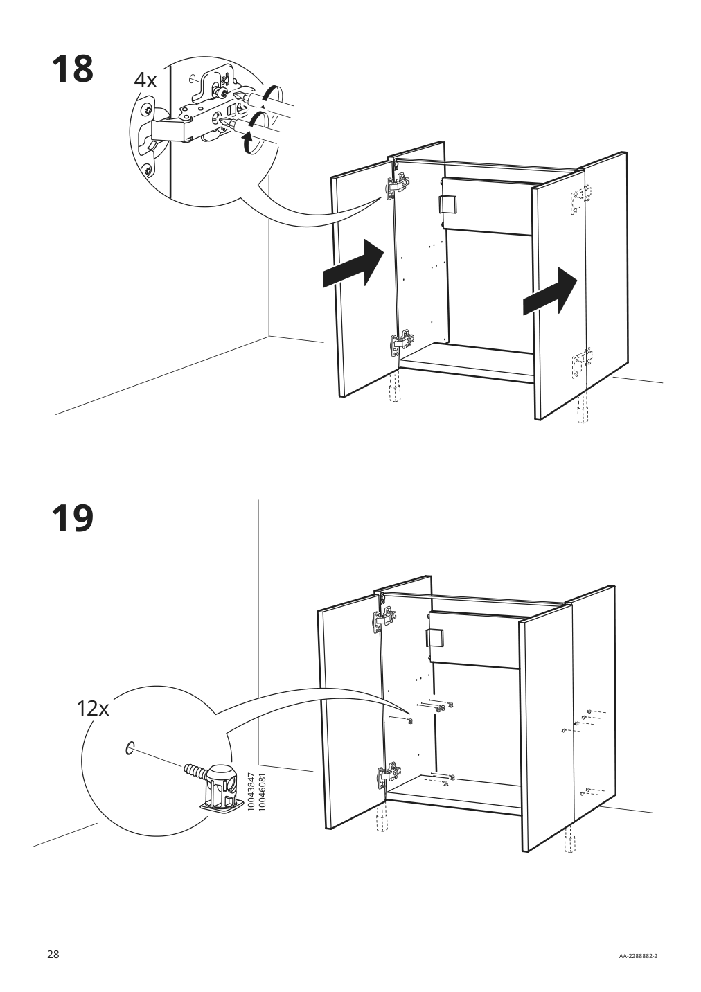 Assembly instructions for IKEA Enhet base cb f sink w shelf gray | Page 28 - IKEA ENHET bathroom 894.408.78