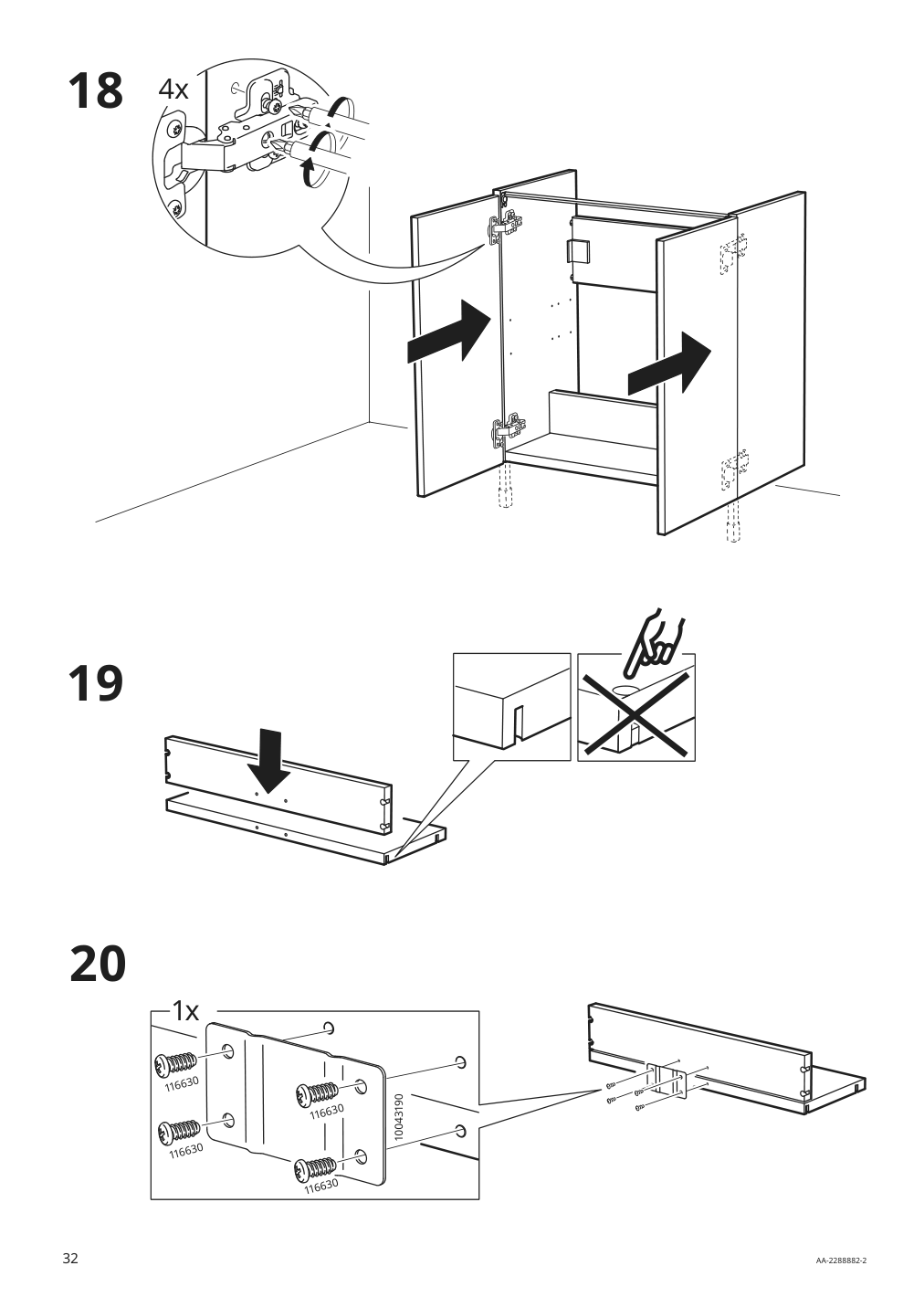 Assembly instructions for IKEA Enhet base cb f sink w shelf gray | Page 32 - IKEA ENHET bathroom 994.409.05