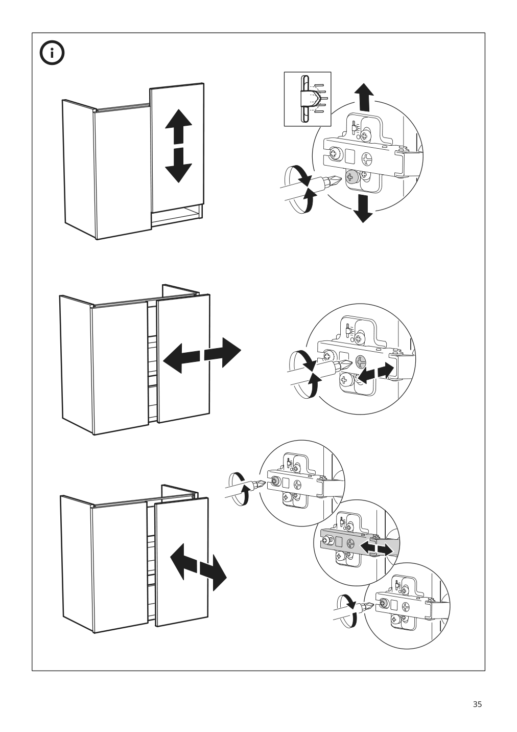 Assembly instructions for IKEA Enhet base cb f sink w shelf gray | Page 35 - IKEA ENHET / TVÄLLEN sink cabinet with 2 doors 594.378.82