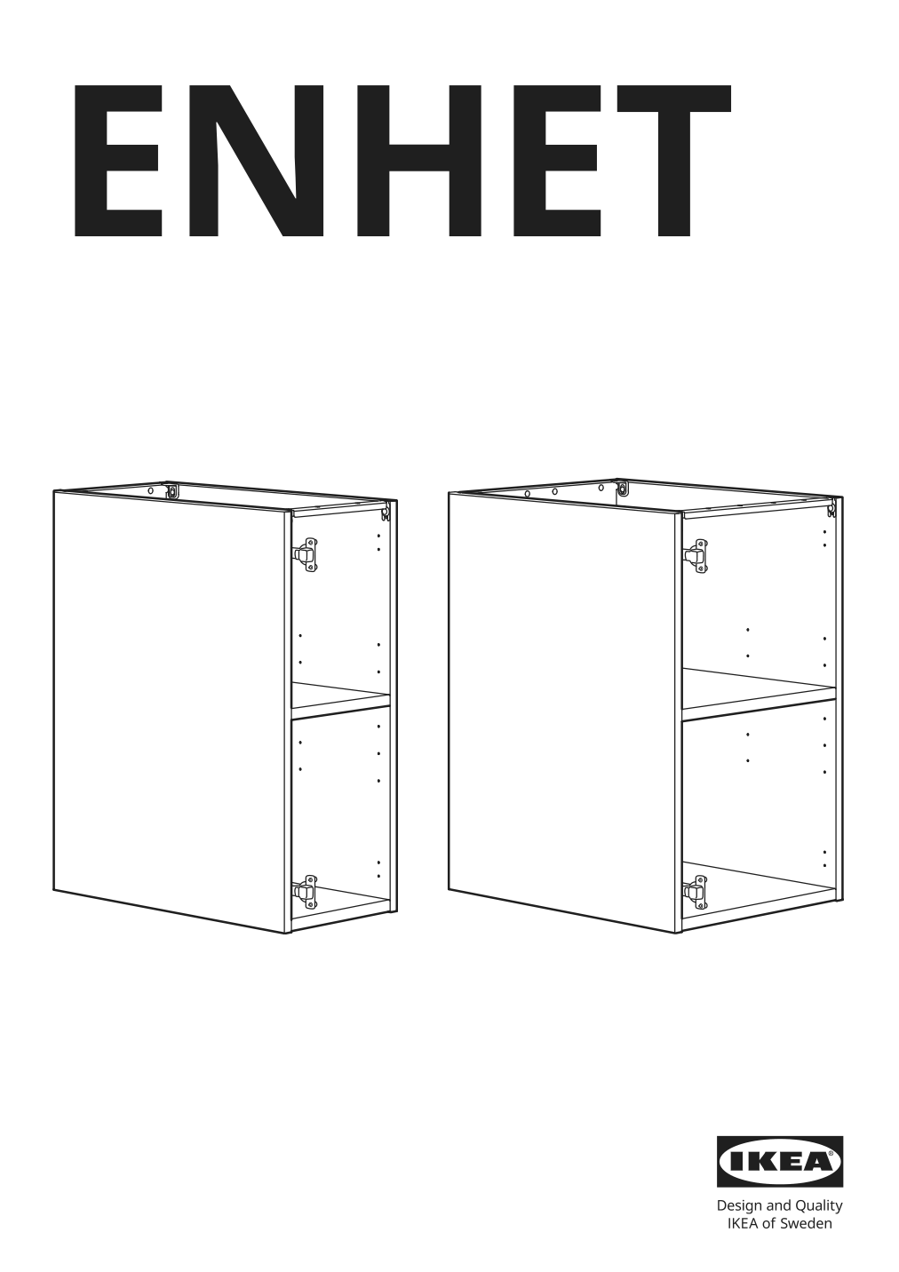 Assembly instructions for IKEA Enhet base cb w shelf white | Page 1 - IKEA ENHET bc w shlf/door 194.316.84