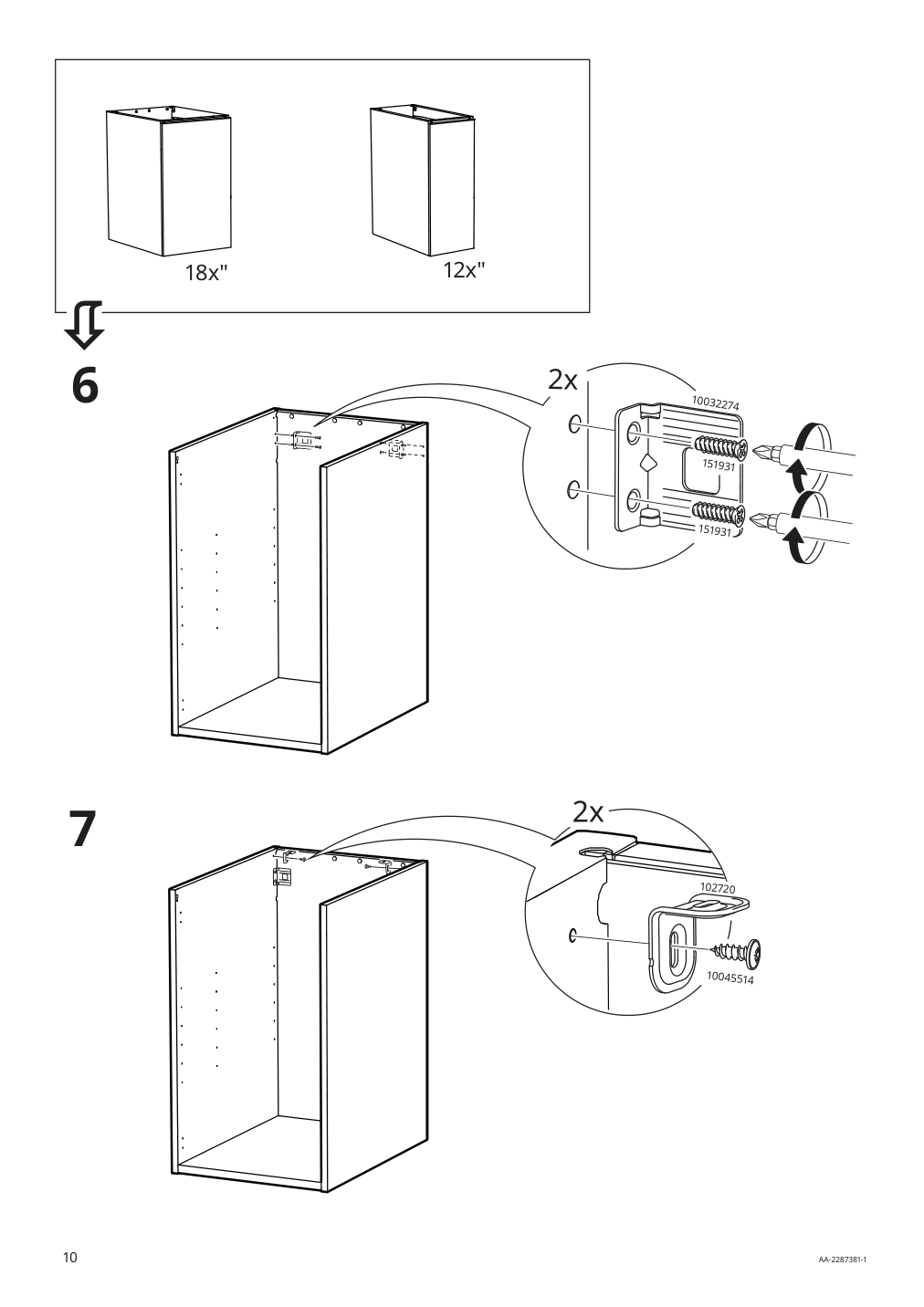 Assembly instructions for IKEA Enhet base cb w shelf white | Page 10 - IKEA ENHET bc w shlf/door 194.316.84