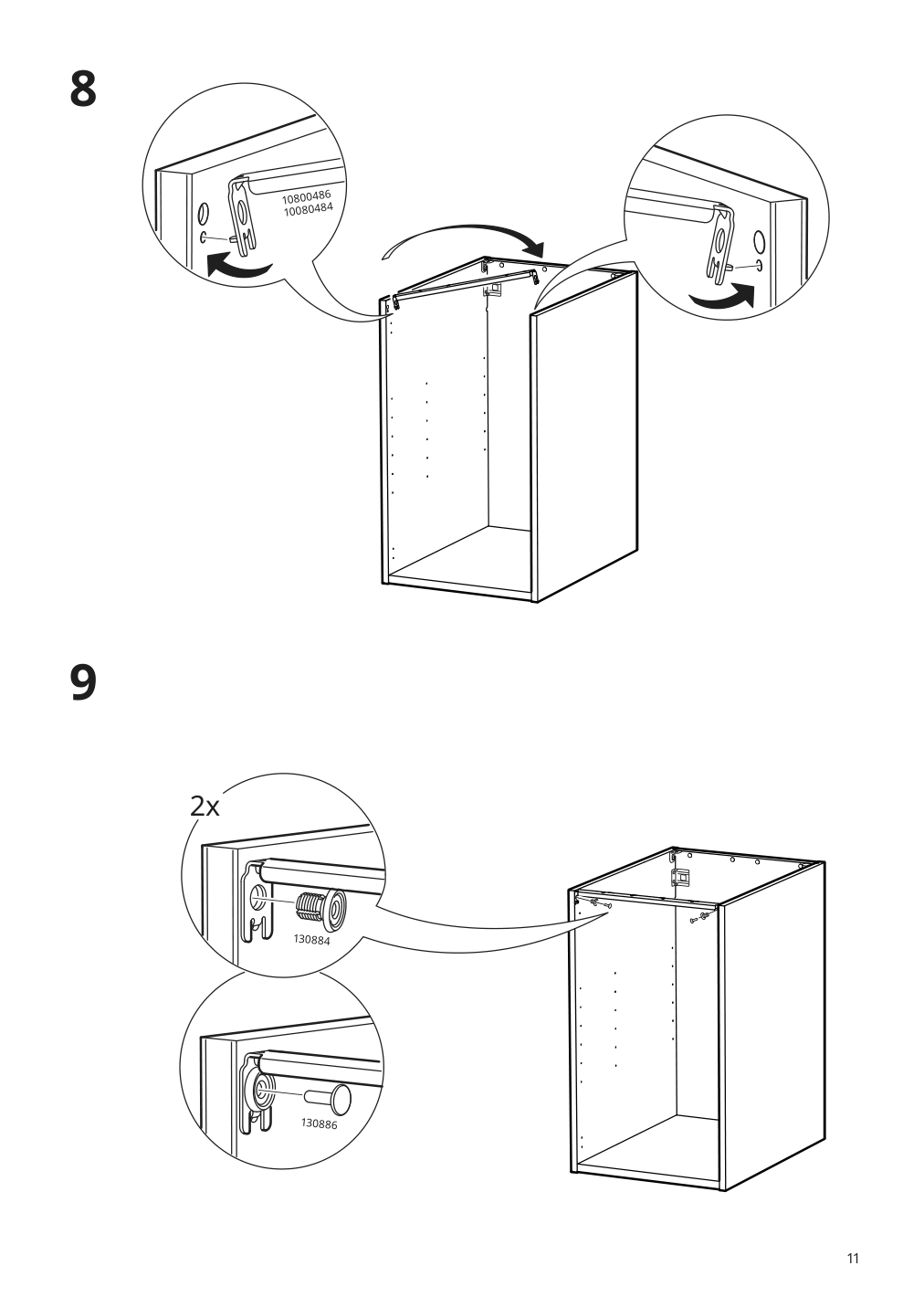 Assembly instructions for IKEA Enhet base cb w shelf white | Page 11 - IKEA ENHET bc w shlf/door 194.316.84