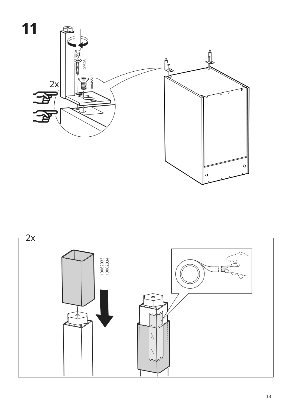 Assembly instructions for IKEA Enhet base cb w shelf white | Page 13 - IKEA ENHET bc w shlf/door 194.316.84