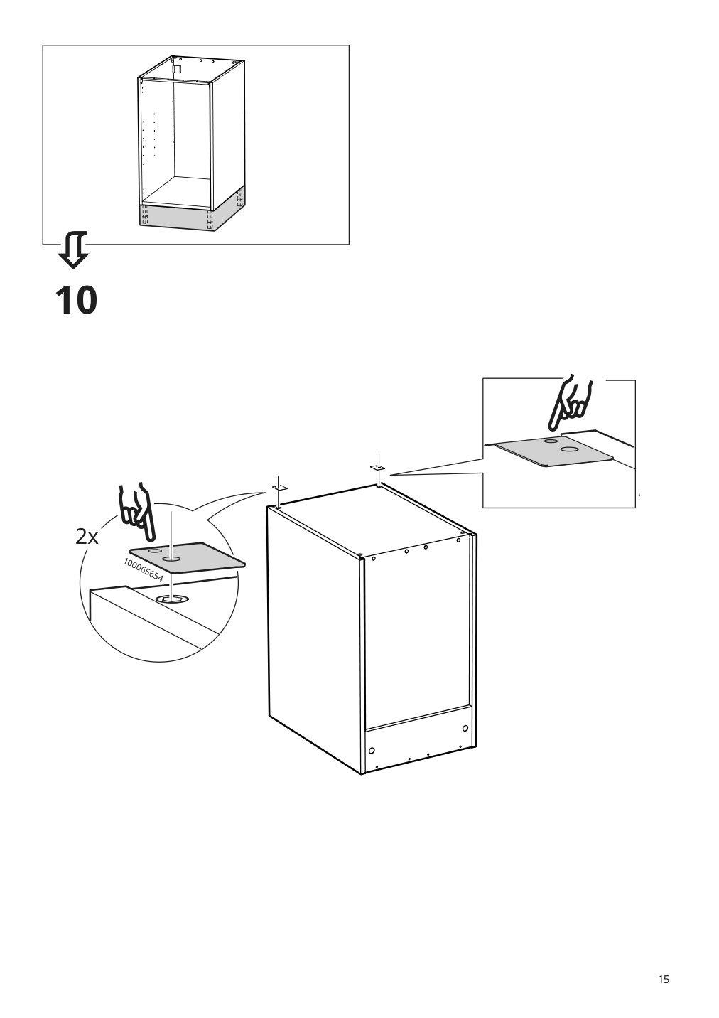 Assembly instructions for IKEA Enhet base cb w shelf white | Page 15 - IKEA ENHET bc w shlf/door 194.316.84