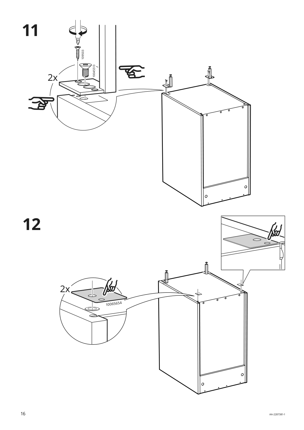 Assembly instructions for IKEA Enhet base cb w shelf white | Page 16 - IKEA ENHET bc w shlf/door 194.316.84
