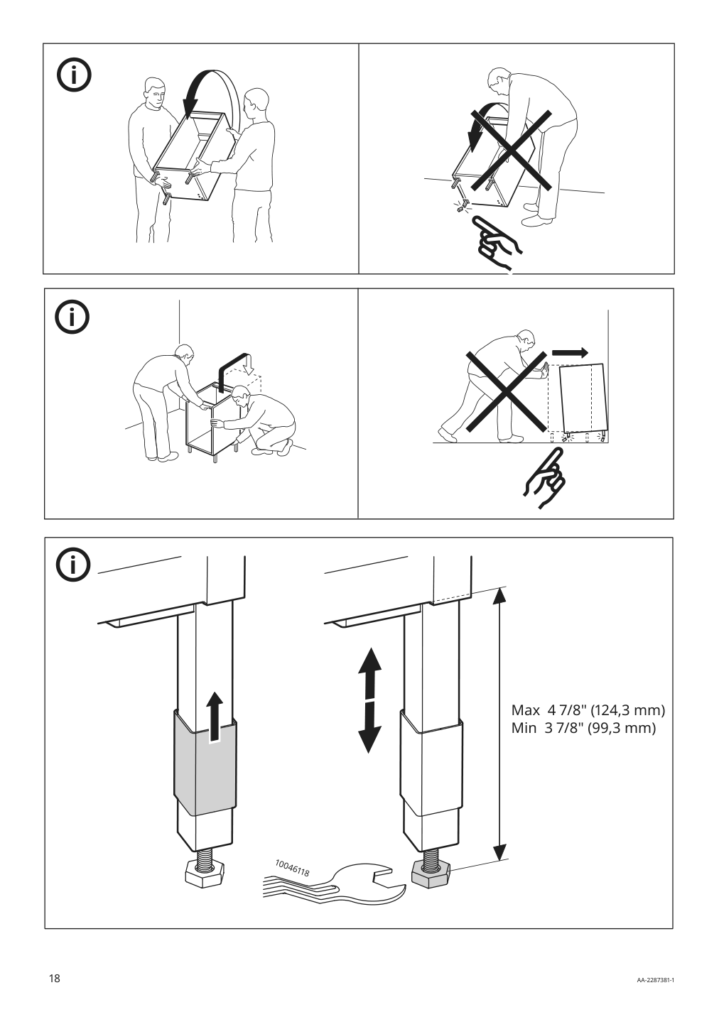 Assembly instructions for IKEA Enhet base cb w shelf white | Page 18 - IKEA ENHET bc w shlf/door 194.316.84