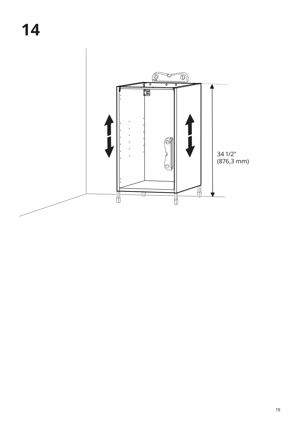 Assembly instructions for IKEA Enhet base cb w shelf white | Page 19 - IKEA ENHET bc w shlf/door 194.316.84