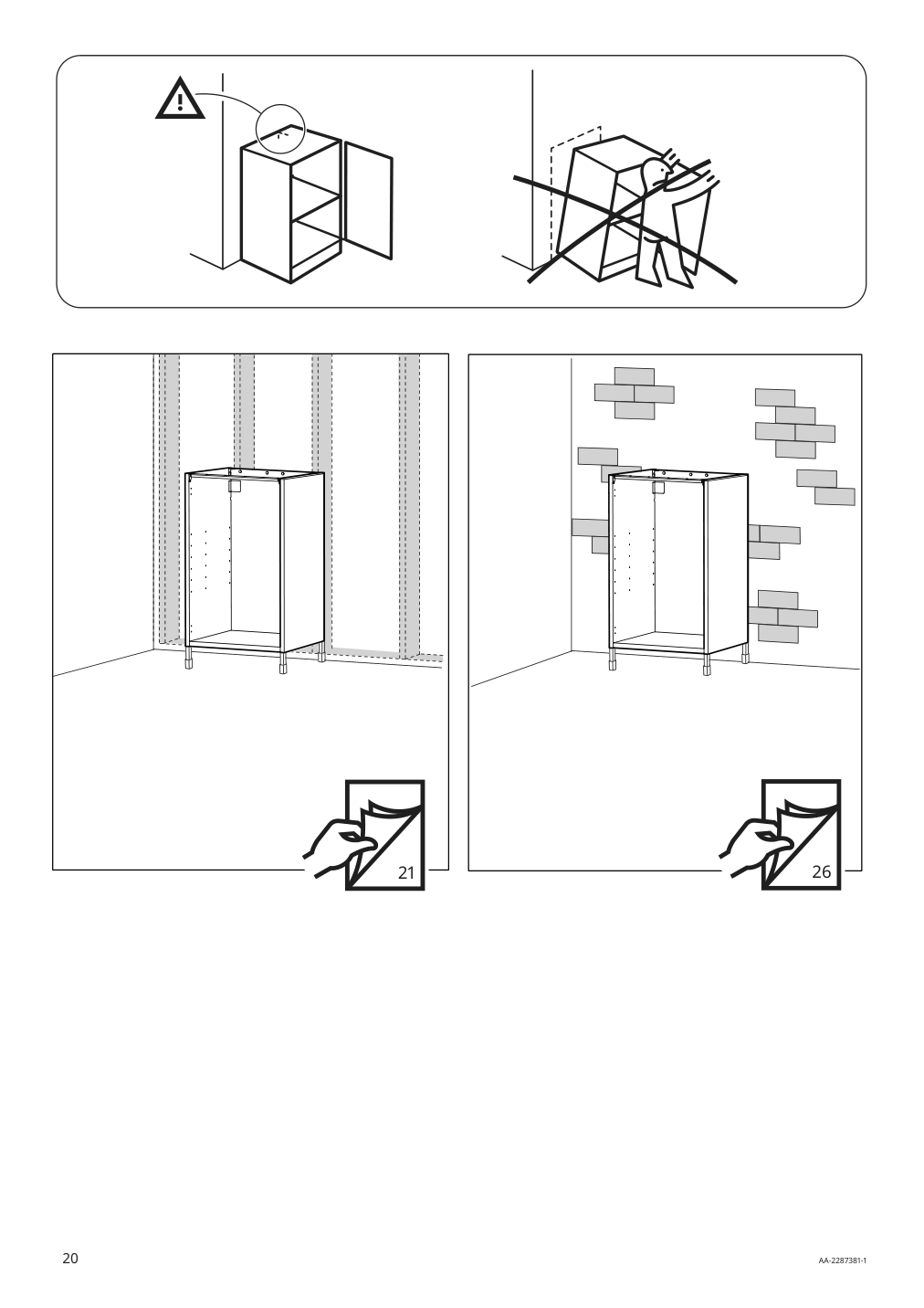 Assembly instructions for IKEA Enhet base cb w shelf white | Page 20 - IKEA ENHET bc w shlf/door 194.316.84