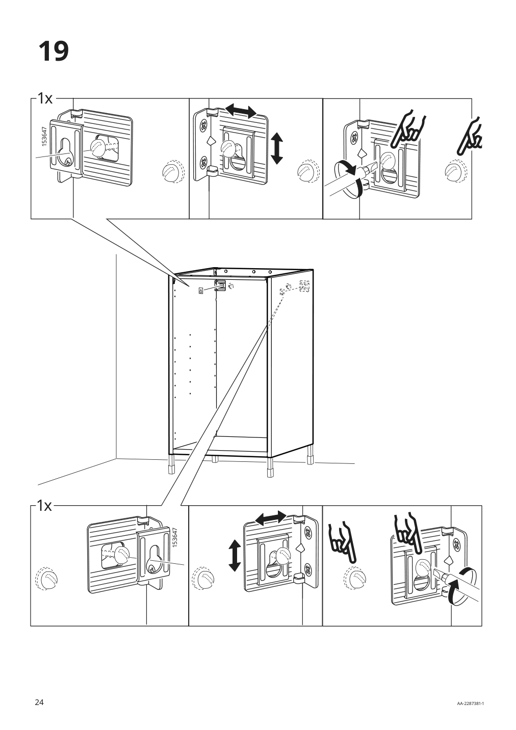 Assembly instructions for IKEA Enhet base cb w shelf white | Page 24 - IKEA ENHET bc w shlf/door 194.316.84