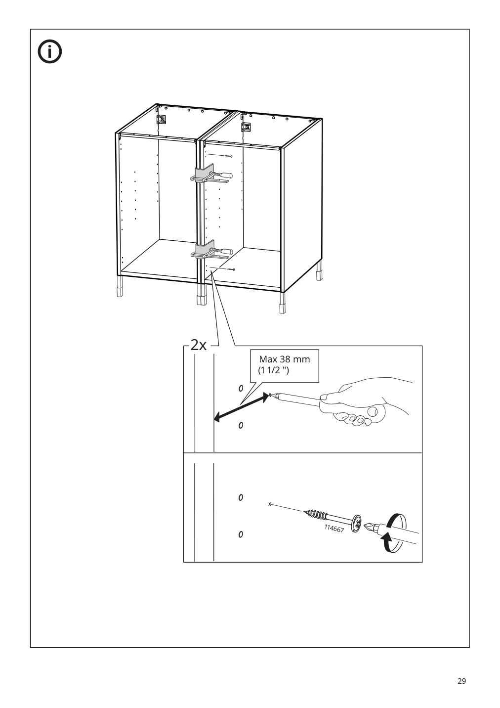 Assembly instructions for IKEA Enhet base cb w shelf white | Page 29 - IKEA ENHET bc w shlf/door 194.316.84
