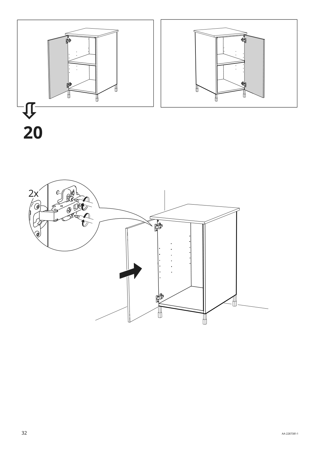Assembly instructions for IKEA Enhet base cb w shelf white | Page 32 - IKEA ENHET bc w shlf/door 194.316.84