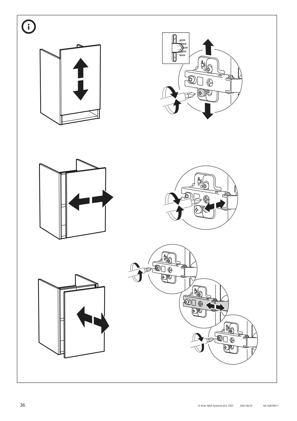 Assembly instructions for IKEA Enhet base cb w shelf white | Page 36 - IKEA ENHET bc w shlf/door 194.316.84