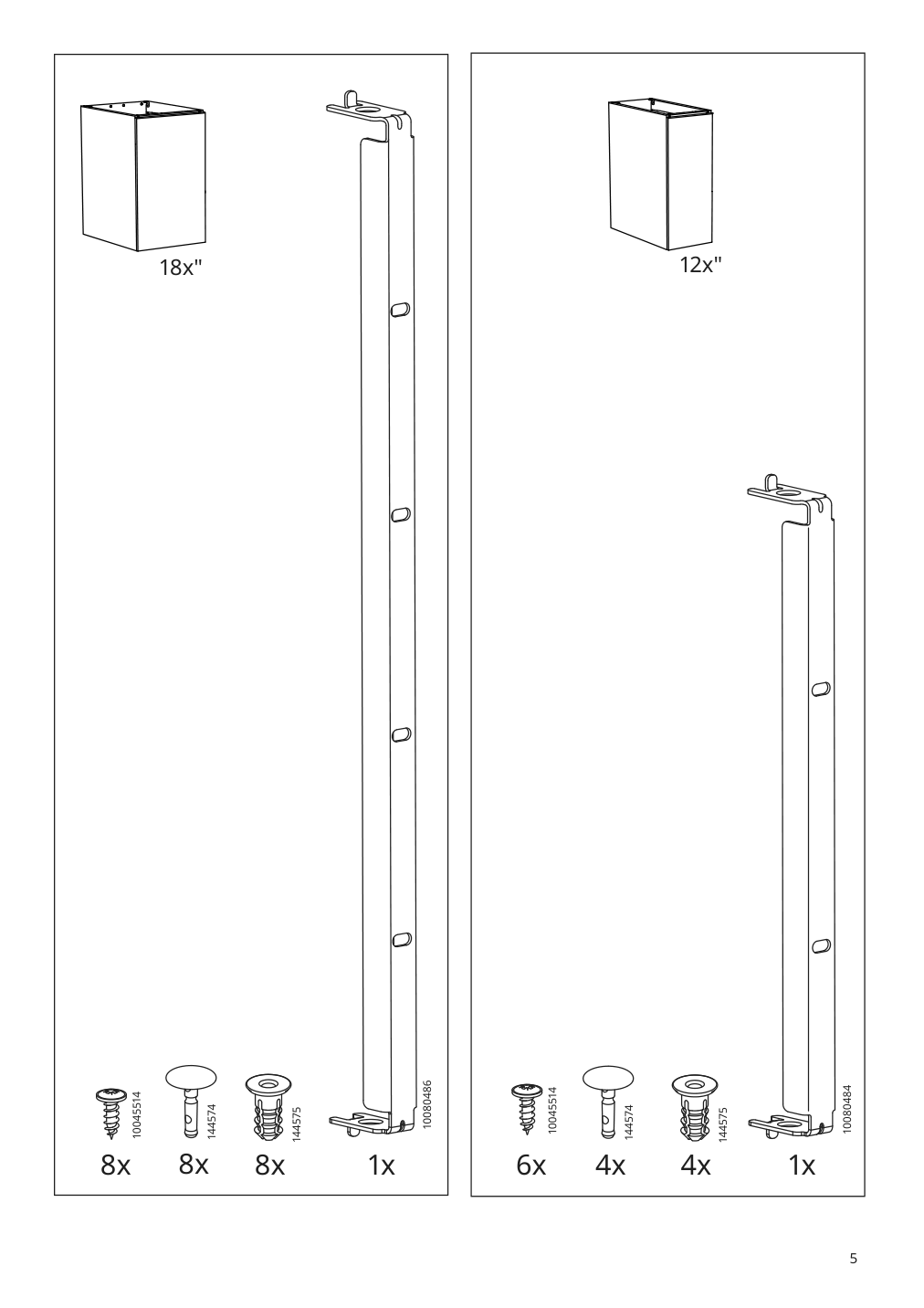 Assembly instructions for IKEA Enhet base cb w shelf white | Page 5 - IKEA ENHET bc w shlf/door 194.316.84