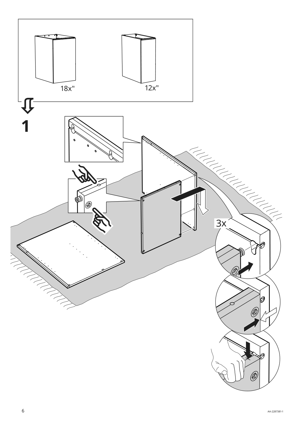 Assembly instructions for IKEA Enhet base cb w shelf white | Page 6 - IKEA ENHET bc w shlf/door 194.316.84