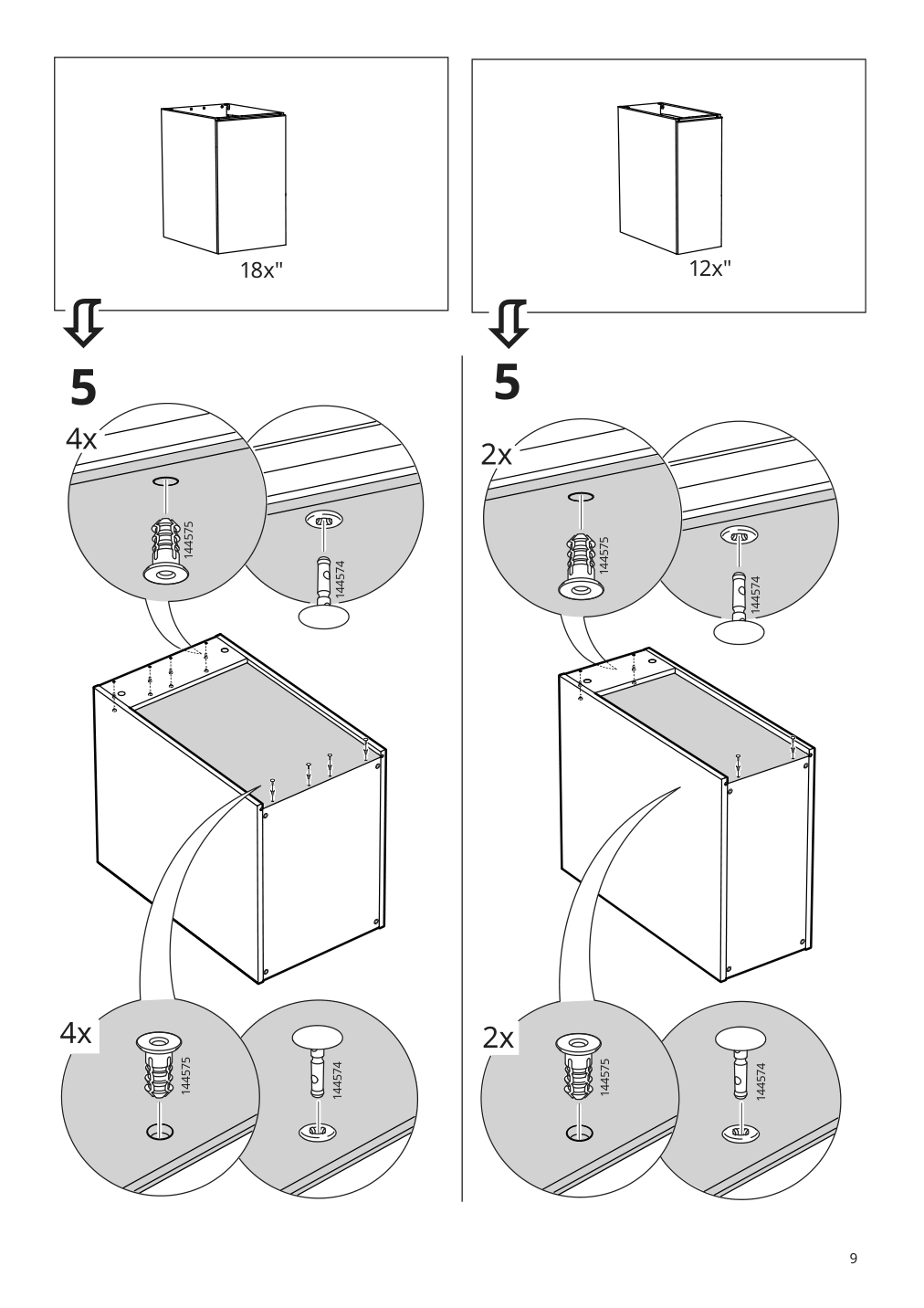 Assembly instructions for IKEA Enhet base cb w shelf white | Page 9 - IKEA ENHET bc w shlf/door 194.316.84