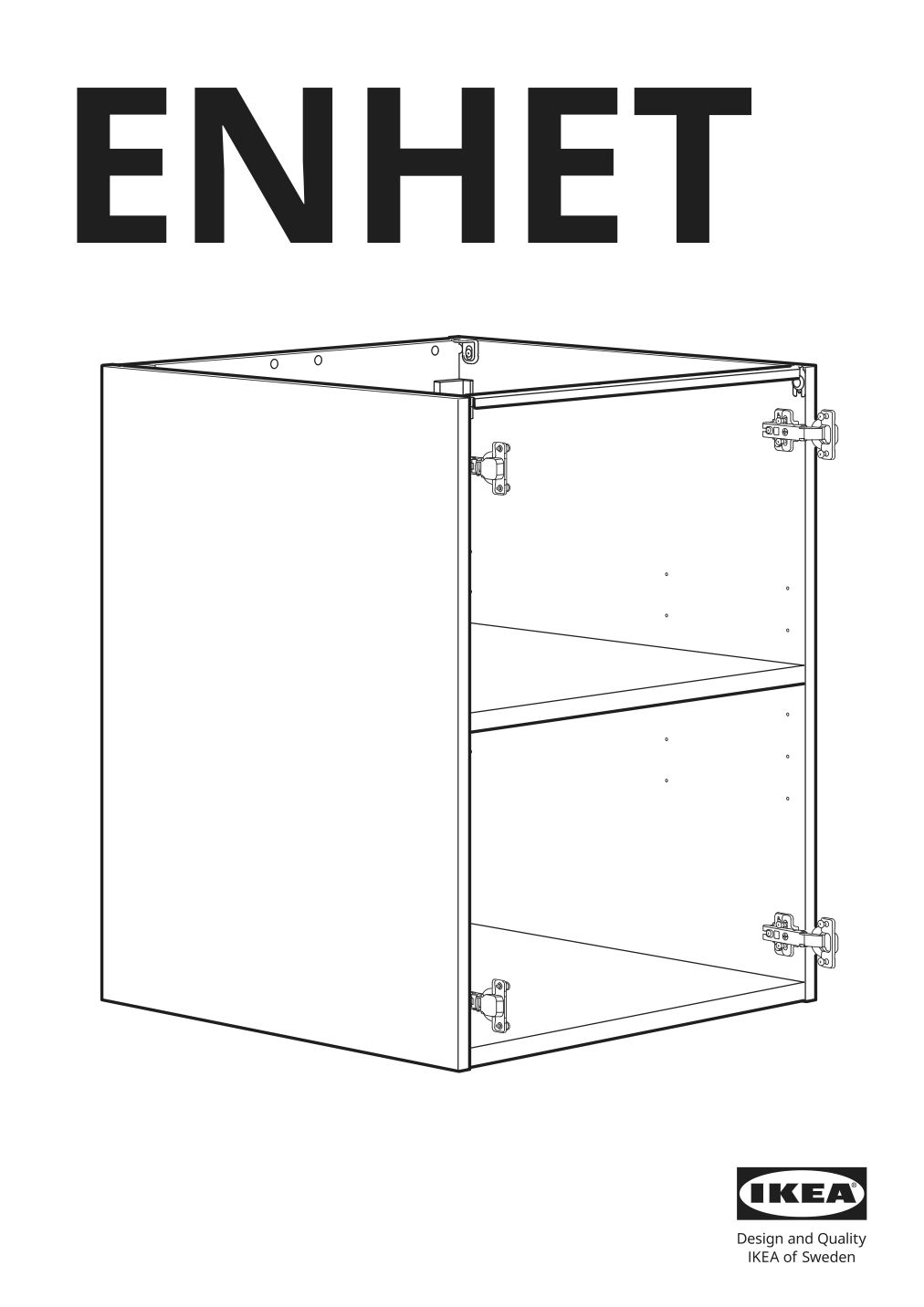 Assembly instructions for IKEA Enhet base cb w shelf white | Page 1 - IKEA ENHET laundry 494.771.14