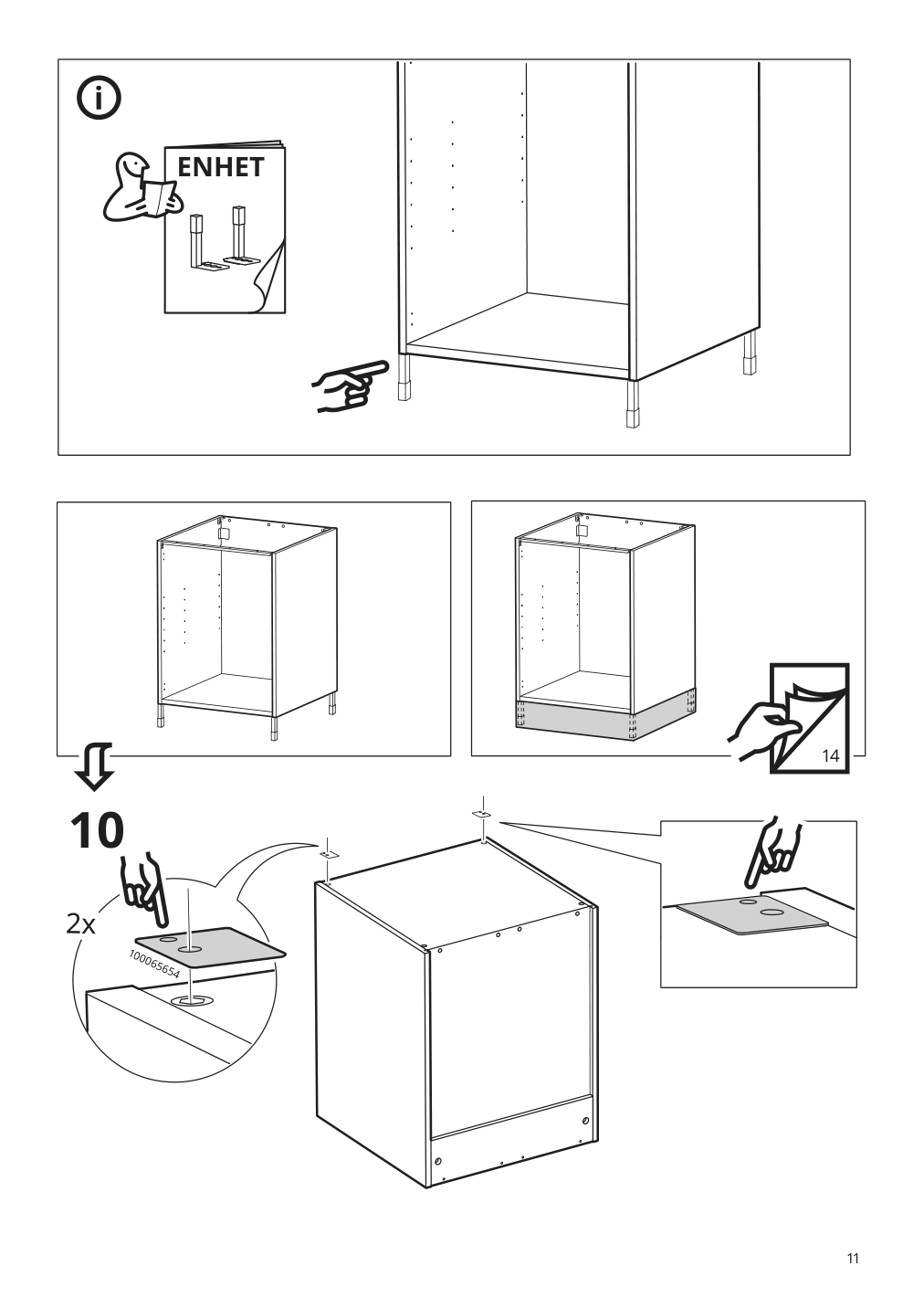 Assembly instructions for IKEA Enhet base cb w shelf white | Page 11 - IKEA ENHET laundry 494.771.14