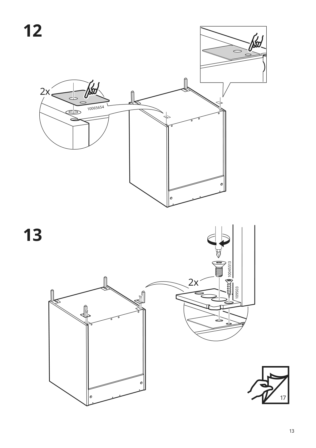 Assembly instructions for IKEA Enhet base cb w shelf white | Page 13 - IKEA ENHET laundry 494.771.14