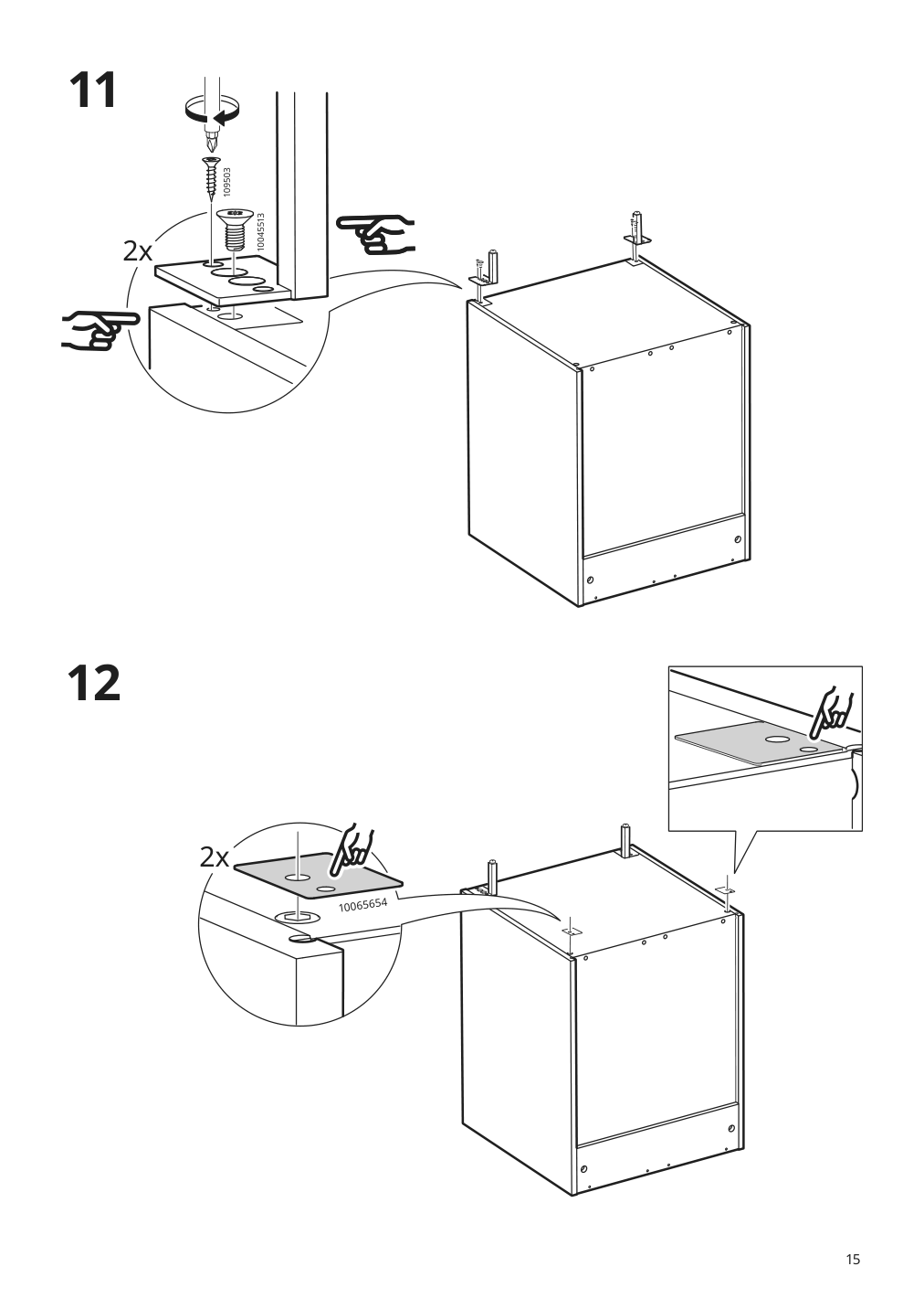 Assembly instructions for IKEA Enhet base cb w shelf white | Page 15 - IKEA ENHET laundry 494.771.14