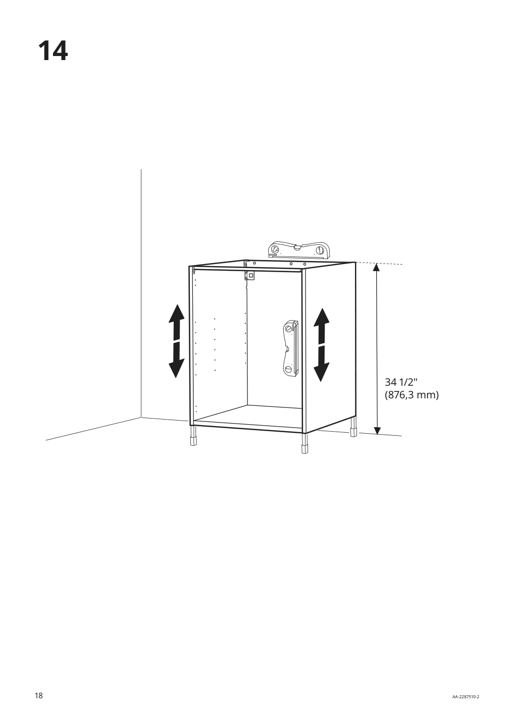 Assembly instructions for IKEA Enhet base cb w shelf white | Page 18 - IKEA ENHET laundry 494.771.14