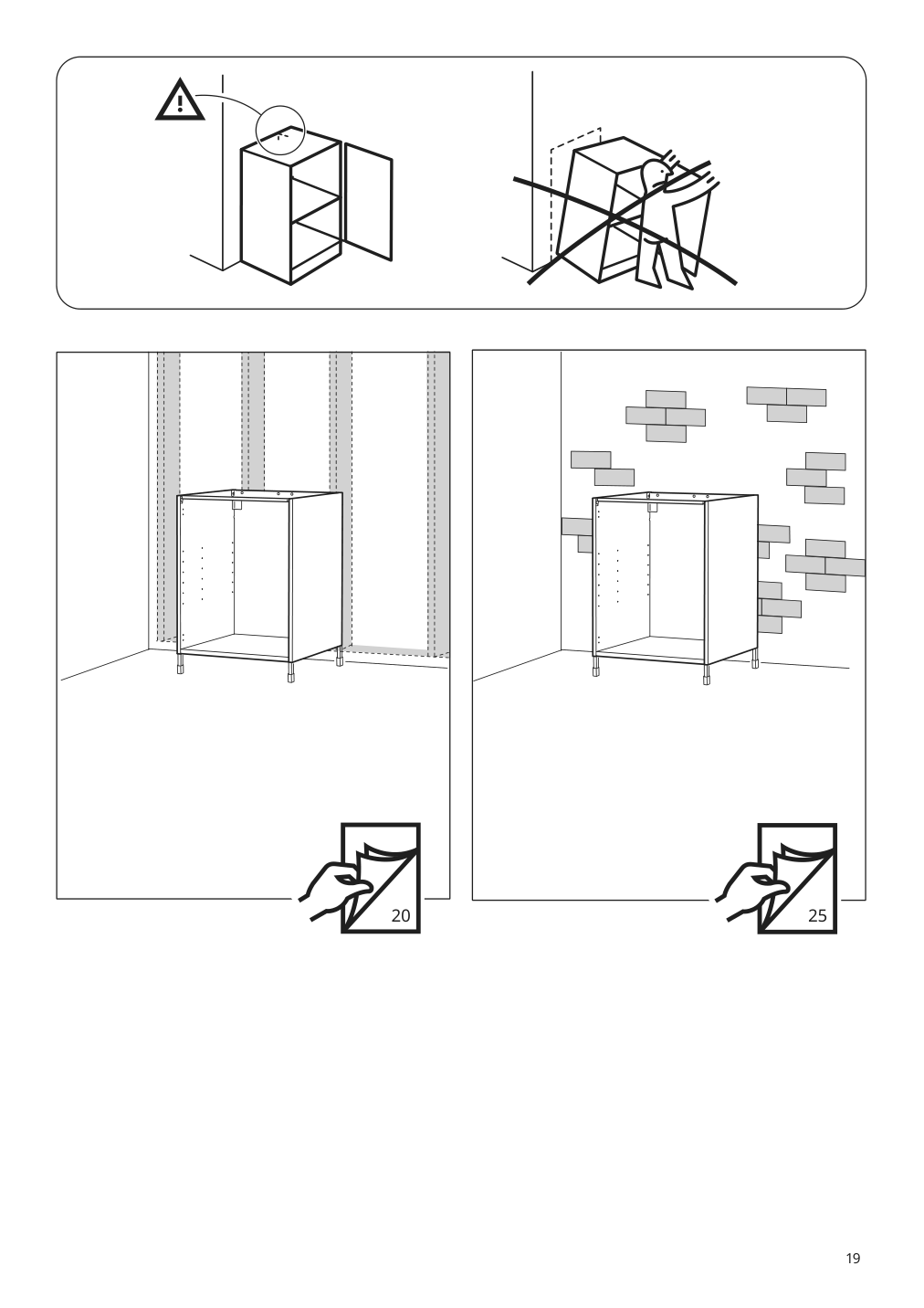 Assembly instructions for IKEA Enhet base cb w shelf white | Page 19 - IKEA ENHET laundry 494.771.14