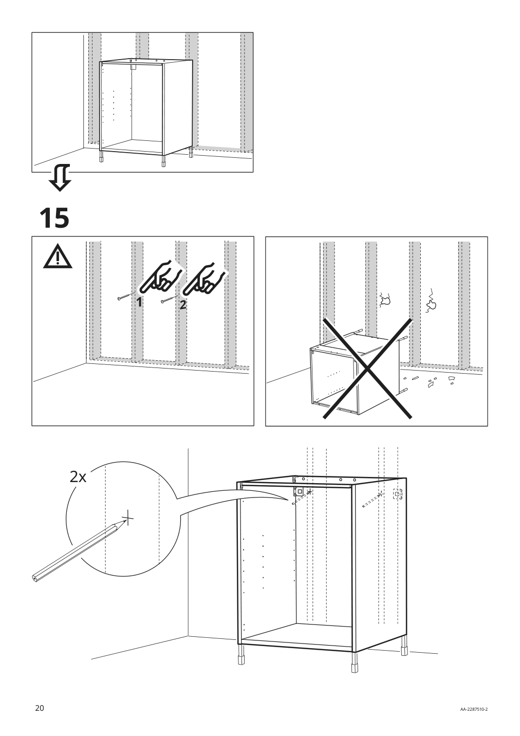 Assembly instructions for IKEA Enhet base cb w shelf white | Page 20 - IKEA ENHET laundry 494.771.14