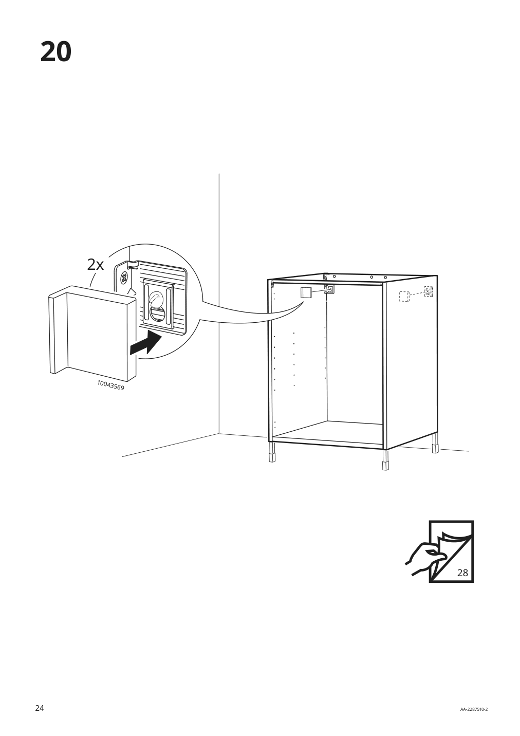 Assembly instructions for IKEA Enhet base cb w shelf white | Page 24 - IKEA ENHET laundry 494.771.14