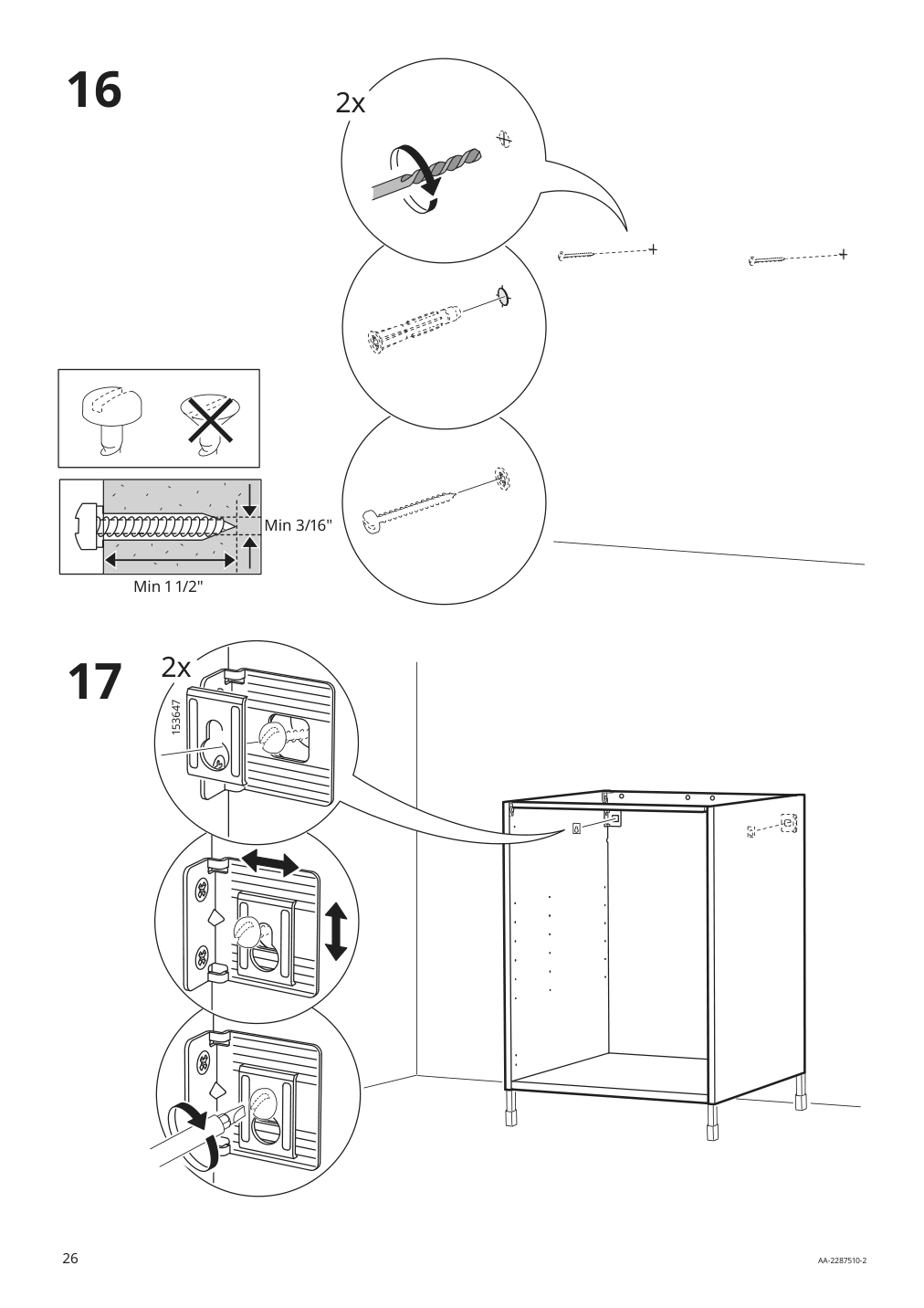 Assembly instructions for IKEA Enhet base cb w shelf white | Page 26 - IKEA ENHET laundry 494.771.14