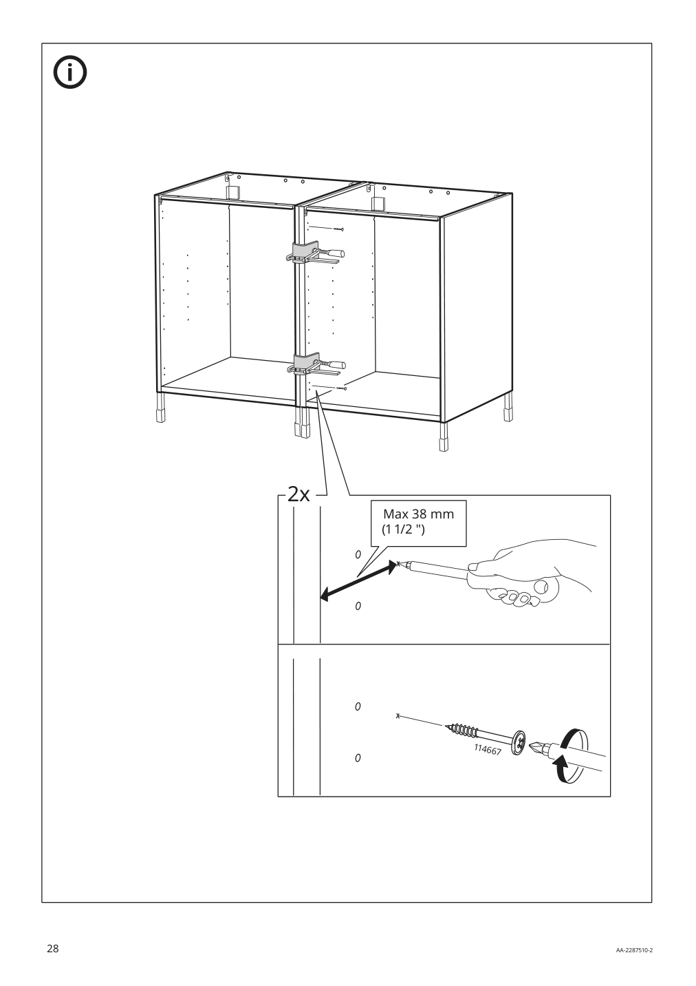 Assembly instructions for IKEA Enhet base cb w shelf white | Page 28 - IKEA ENHET laundry 494.771.14