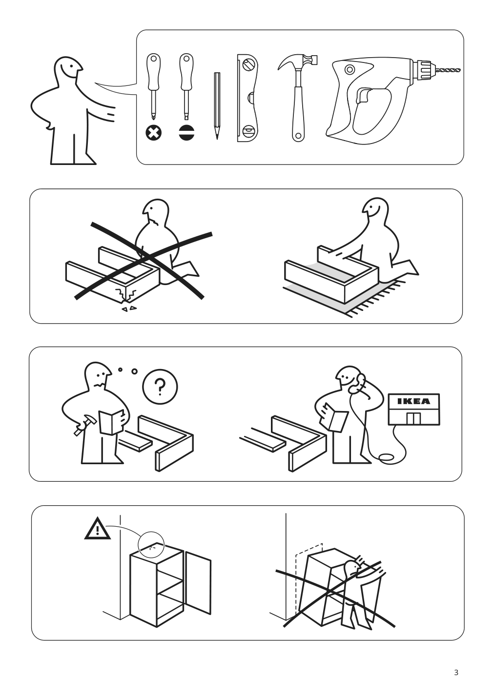 Assembly instructions for IKEA Enhet base cb w shelf white | Page 3 - IKEA ENHET laundry 494.771.14