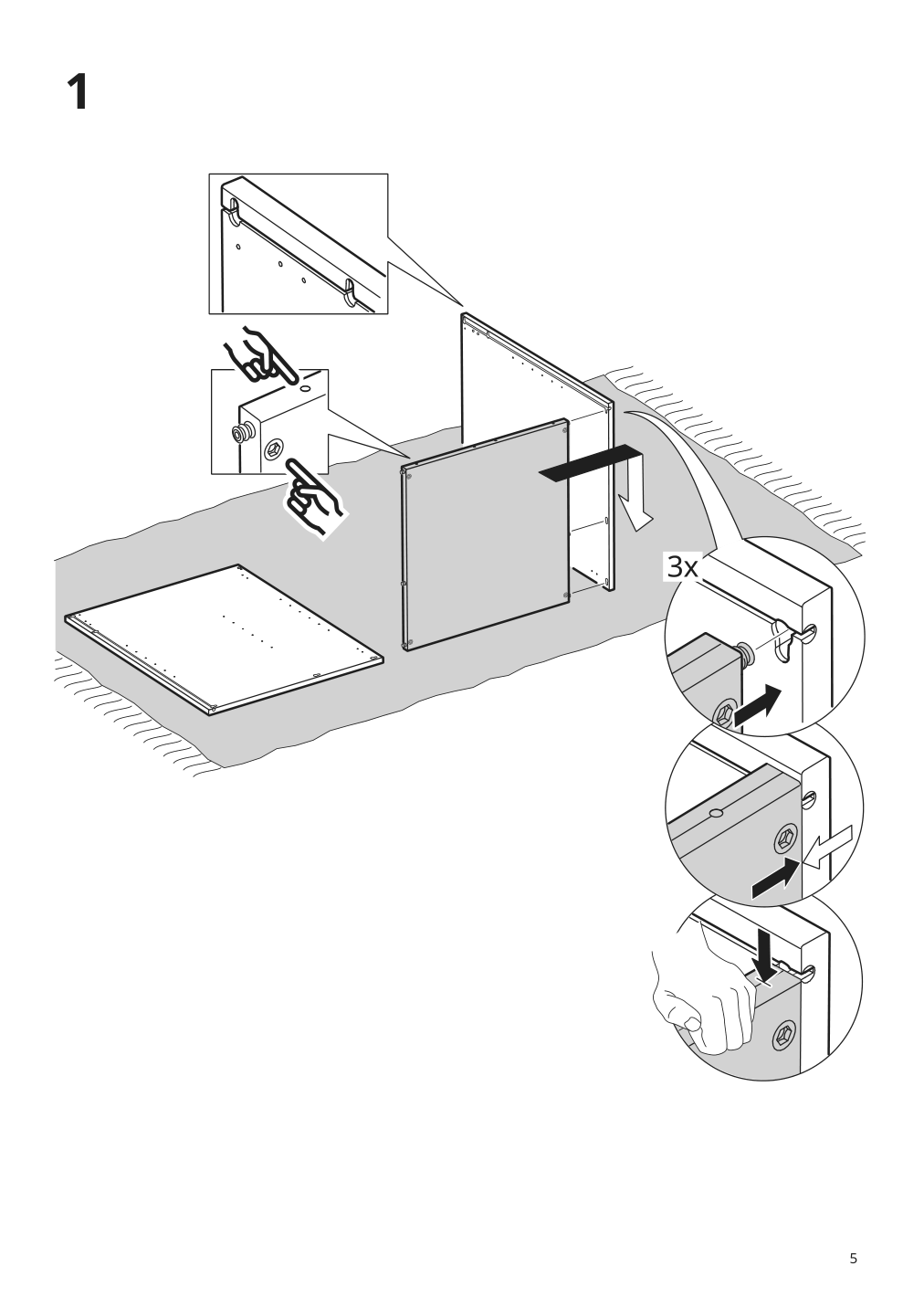 Assembly instructions for IKEA Enhet base cb w shelf white | Page 5 - IKEA ENHET laundry 494.771.14