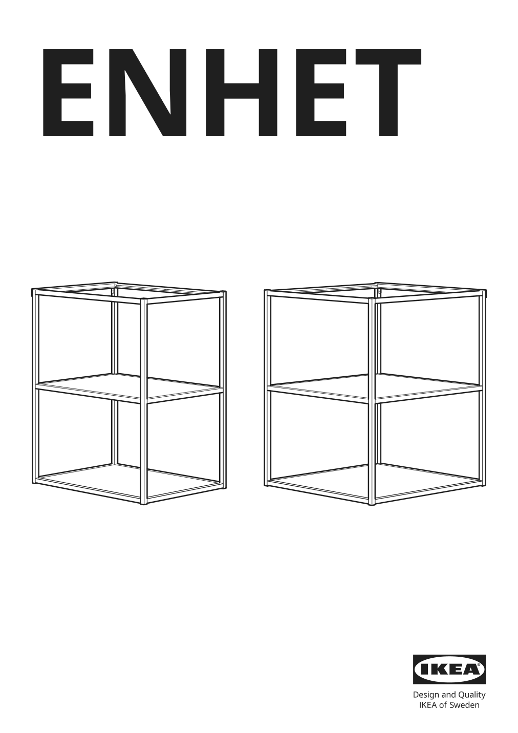 Assembly instructions for IKEA Enhet base fr w shelves anthracite | Page 1 - IKEA ENHET storage combination 194.443.42