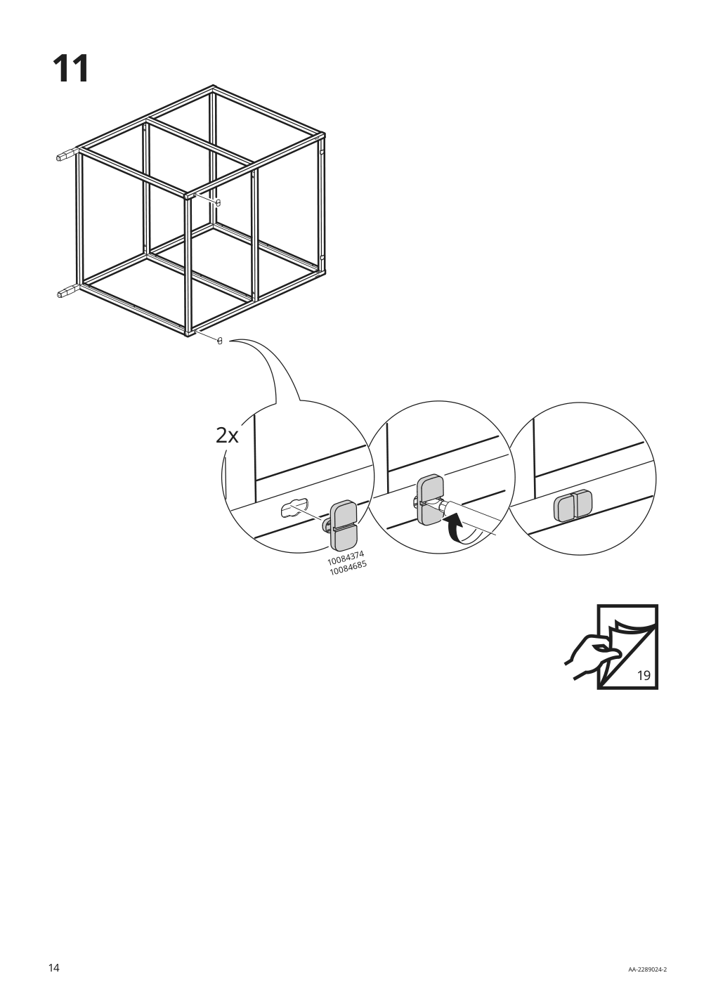 Assembly instructions for IKEA Enhet base fr w shelves anthracite | Page 14 - IKEA ENHET storage combination 194.443.42