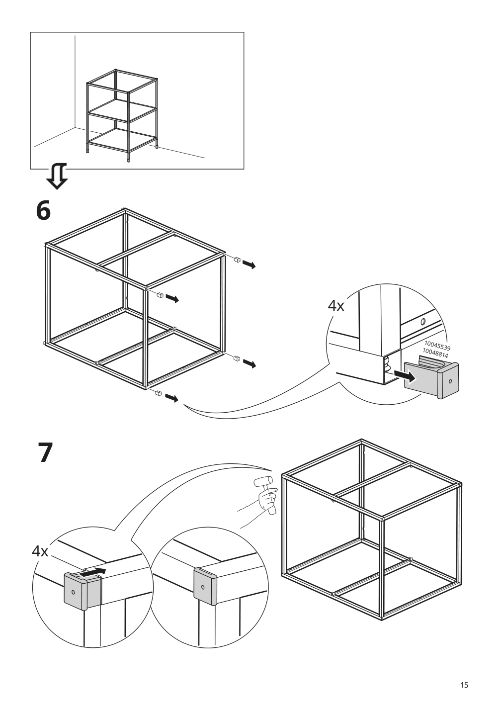 Assembly instructions for IKEA Enhet base fr w shelves anthracite | Page 15 - IKEA ENHET storage combination 194.443.42