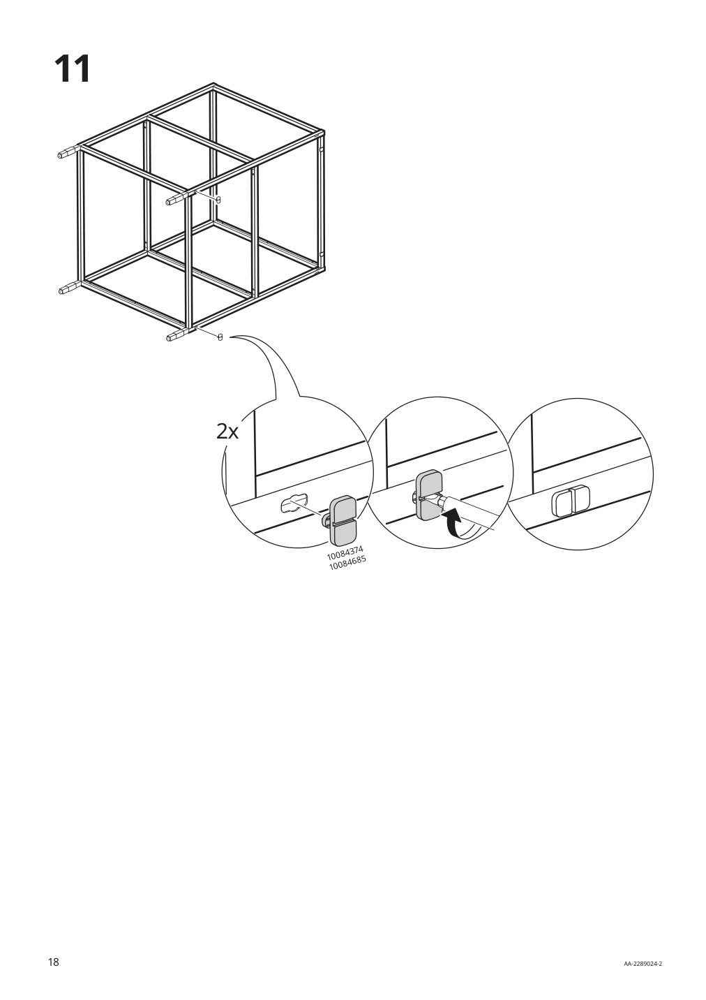 Assembly instructions for IKEA Enhet base fr w shelves white | Page 18 - IKEA ENHET storage combination 794.900.72