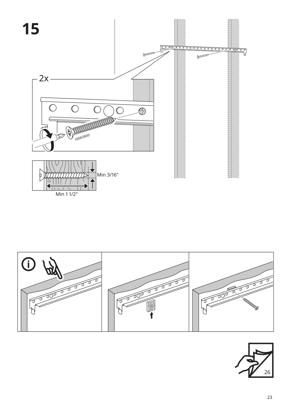 Assembly instructions for IKEA Enhet base fr w shelves anthracite | Page 23 - IKEA ENHET kitchen 894.408.59