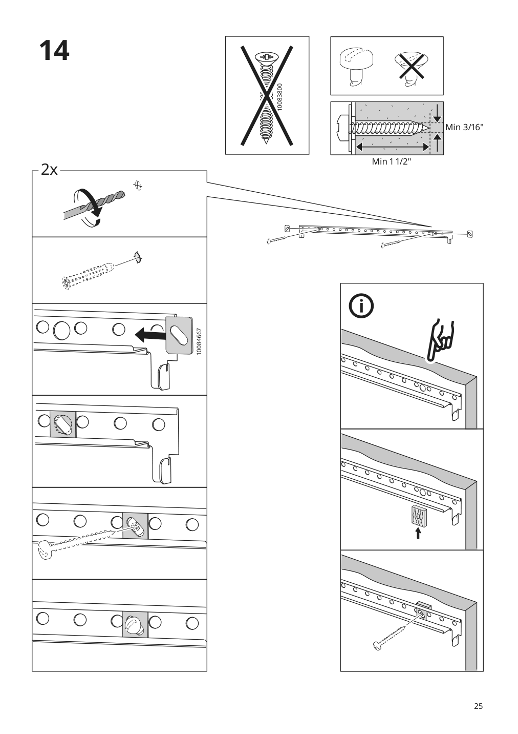 Assembly instructions for IKEA Enhet base fr w shelves anthracite | Page 25 - IKEA ENHET storage combination 294.442.85