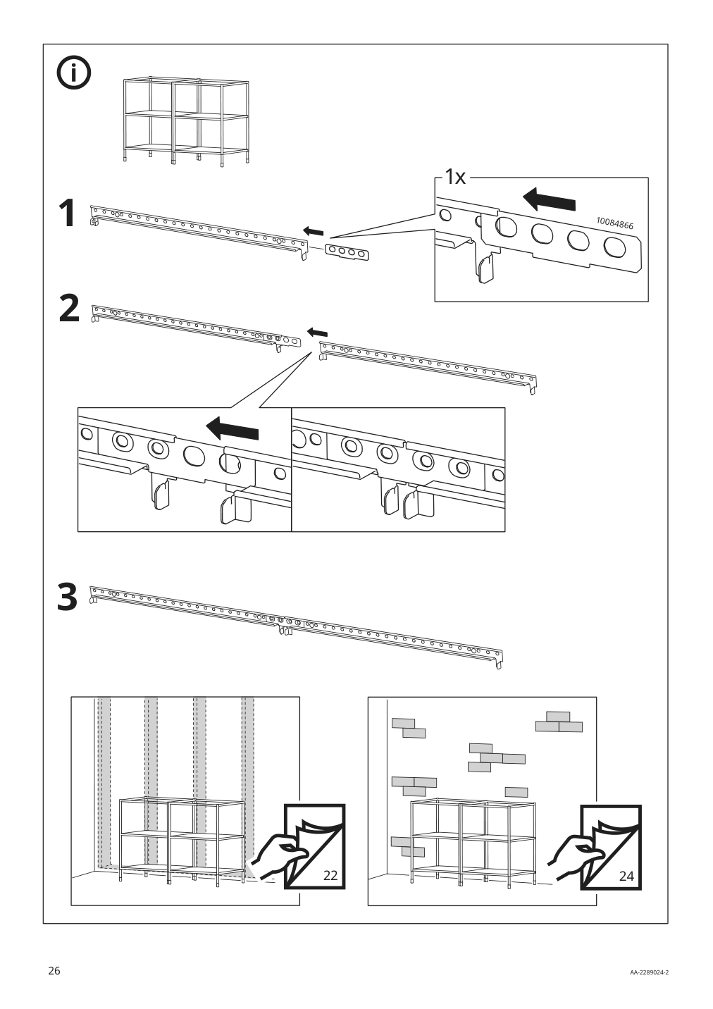 Assembly instructions for IKEA Enhet base fr w shelves anthracite | Page 26 - IKEA ENHET storage combination 294.442.85