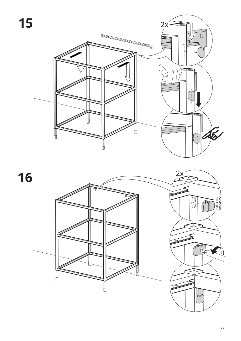 Assembly instructions for IKEA Enhet base fr w shelves white | Page 27 - IKEA ENHET storage combination 794.900.72