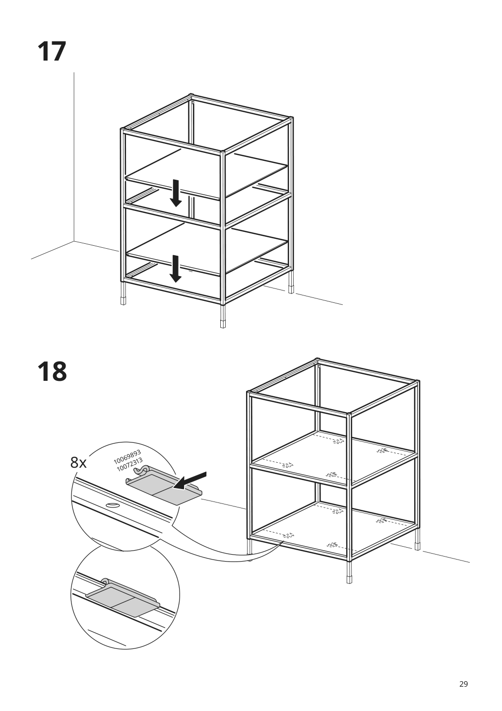 Assembly instructions for IKEA Enhet base fr w shelves white | Page 29 - IKEA ENHET corner kitchen 294.410.03