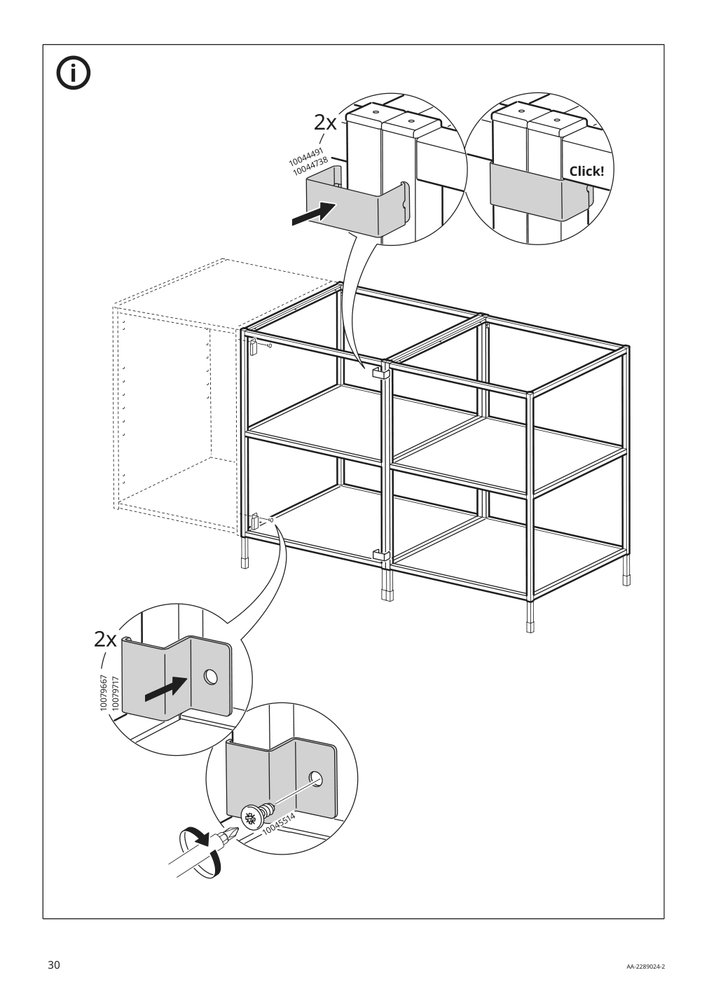 Assembly instructions for IKEA Enhet base fr w shelves white | Page 30 - IKEA ENHET storage combination 794.900.72